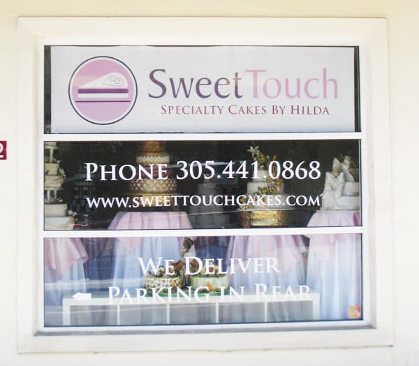 store front window signage
