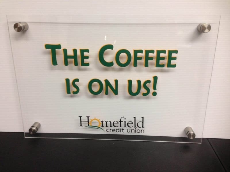 acrylic standoff wall sign