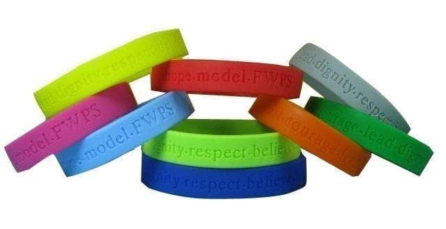 debossed bands