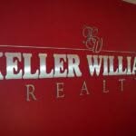 brushed metal wall sign